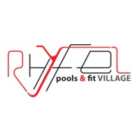 RHYFEL pools & fit Village Logo