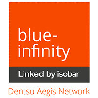 blue-infinity Linked by Isobar Logo