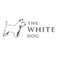 The White Dog holding Logo