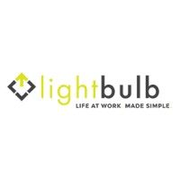 Lightbulb: Life At Work. Made Simple. Logo