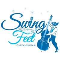 Swing Feet — Cool Cats. Hip Music., a Wow Me! Events Company Logo