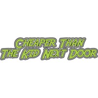 Cheaper Than The Kid Next Door Landscaping Logo