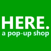 HERE. a pop-up shop Logo