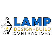 Lamp, Design + Build Logo