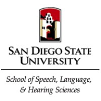 SDSU Speech Language & Hearing Sciences Logo