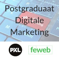 Digitale Marketing Postgraduaat PXL & FeWeb Logo