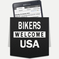 Bikers Welcome USA - Motorcycle Events and Biker Friendly Places Logo