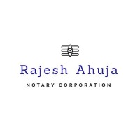 Rajesh Ahuja Notary Corporation Logo
