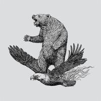 Bear Meets Eagle On Fire Logo