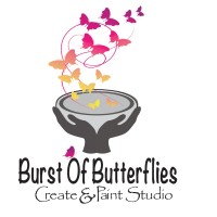 Burst Of Butterflies Create & Paint Studio Logo