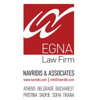 EGNA Law Firm Navridis & Associates ATHENS BELGRADE BUCHAREST PRISTINA SKOPJE SOFIA TIRANA Logo