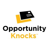 Opportunity Knocks Postcard Marketing Logo