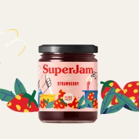 SuperJam 100% Fruit Jams Logo
