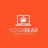 Yoga Bear Computer Repair Logo