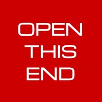 OPEN THIS END Logo