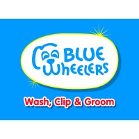 Blue Wheelers Wash, Clip & Groom Logo