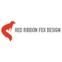 Red Ribbon Fox Design Logo