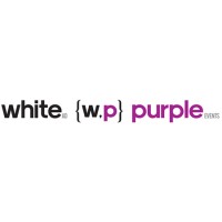 WHITE ad & PURPLE events Logo