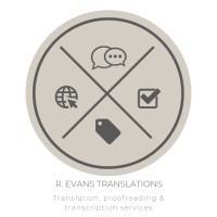 R. Evans Translations Logo