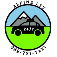 Alpine LTT: 989-731-TAXI Logo