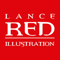 Lance Red Illustration Logo