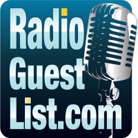 RadioGuestList.com Free Podcast & Radio Guest Booking Service Logo