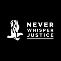 Never Whisper Justice Logo