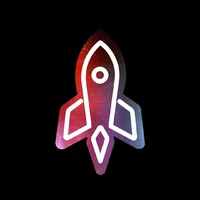 Rocket lanzando y ejecutando ideas Logo