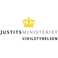 Justitsministeriet, Civilstyrelsen/Ministry of Justice, Department of Civil Affairs Logo