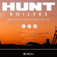 Hunt Boilers • Adelaide • Melbourne • Sydney • Brisbane • Perth Logo