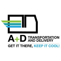 A + D Transportation and Delivery Logo