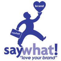 say what! communications corp. Logo