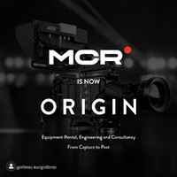 MCR Broadcast Hire is now Origin Film & TV Logo