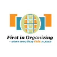 First in Organizing - where everthing Falls in place Logo