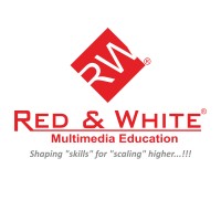 Red & White Multimedia Education Logo