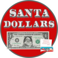 Santa Dollar Bills Logo