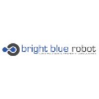 Bright Blue Robot Logo