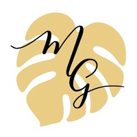 Monstera Gold Calligraphy Studio Logo