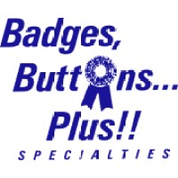 Badges, Buttons...Plus!! Specialties Logo