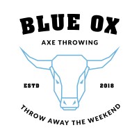 Blue Ox Axe Throwing Logo