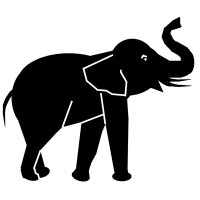 The Black Elephant Logo