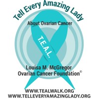 Tell Every Amazing Lady About Ovarian Cancer Logo