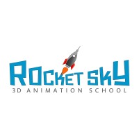 Rocket Sky 3D Animation School Logo