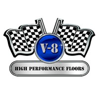 V-8 High Performance Floors Logo