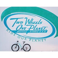 Two Wheels One Planet Bicycle Logo