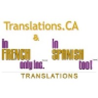Translations.CA & in FRENCH only inc. Logo