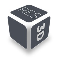 Resolution 3D LLC (Res3D) Logo