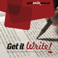 Get it Write! Services for professionals who write Logo