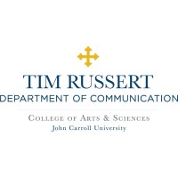 Tim Russert Department of Communication at John Carroll University Logo