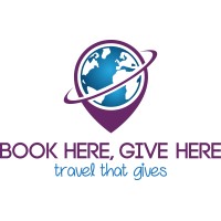 Book Here, Give Here - Travel That Gives Logo